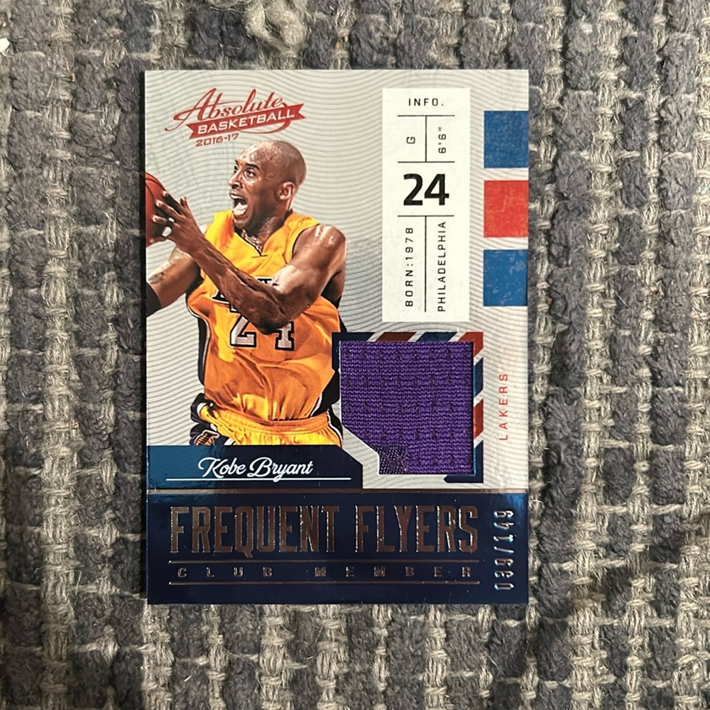 kobe bryant jersey card